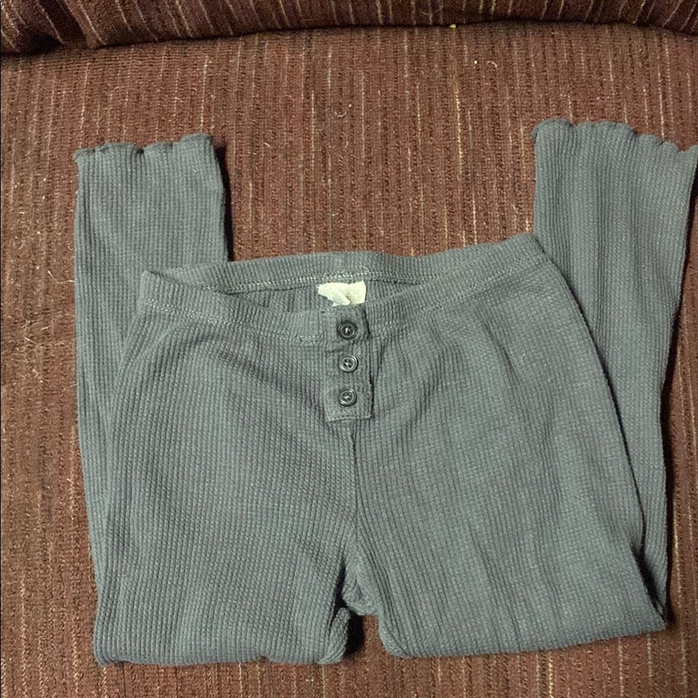 Cozy Gray Ribbed Pants